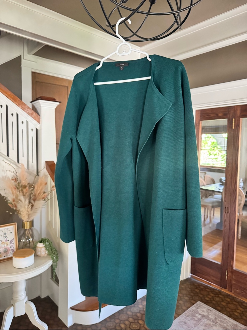 J. Crew Deep Green Open-Front Women's Cardigan
